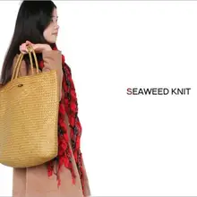 Китайская нематериальная сумка из соломенной соломы в стиле «Willow», большая соломенная сумка, женские сумки с короткими ручками, 4 размера, винтажная женская сумка для путешествий