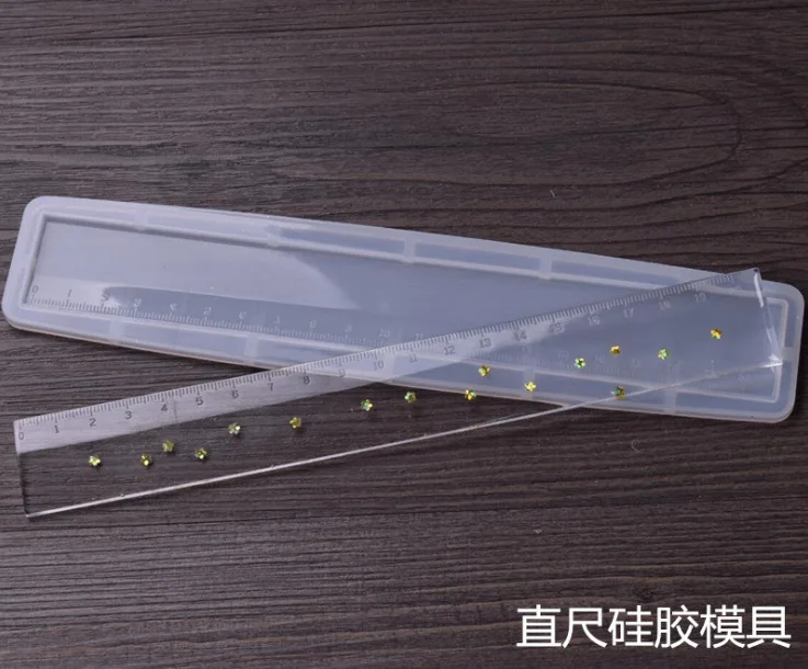 

Crystal glue DIY ruler mould ruler Silicon rubber mould scale measuring tool 20cm