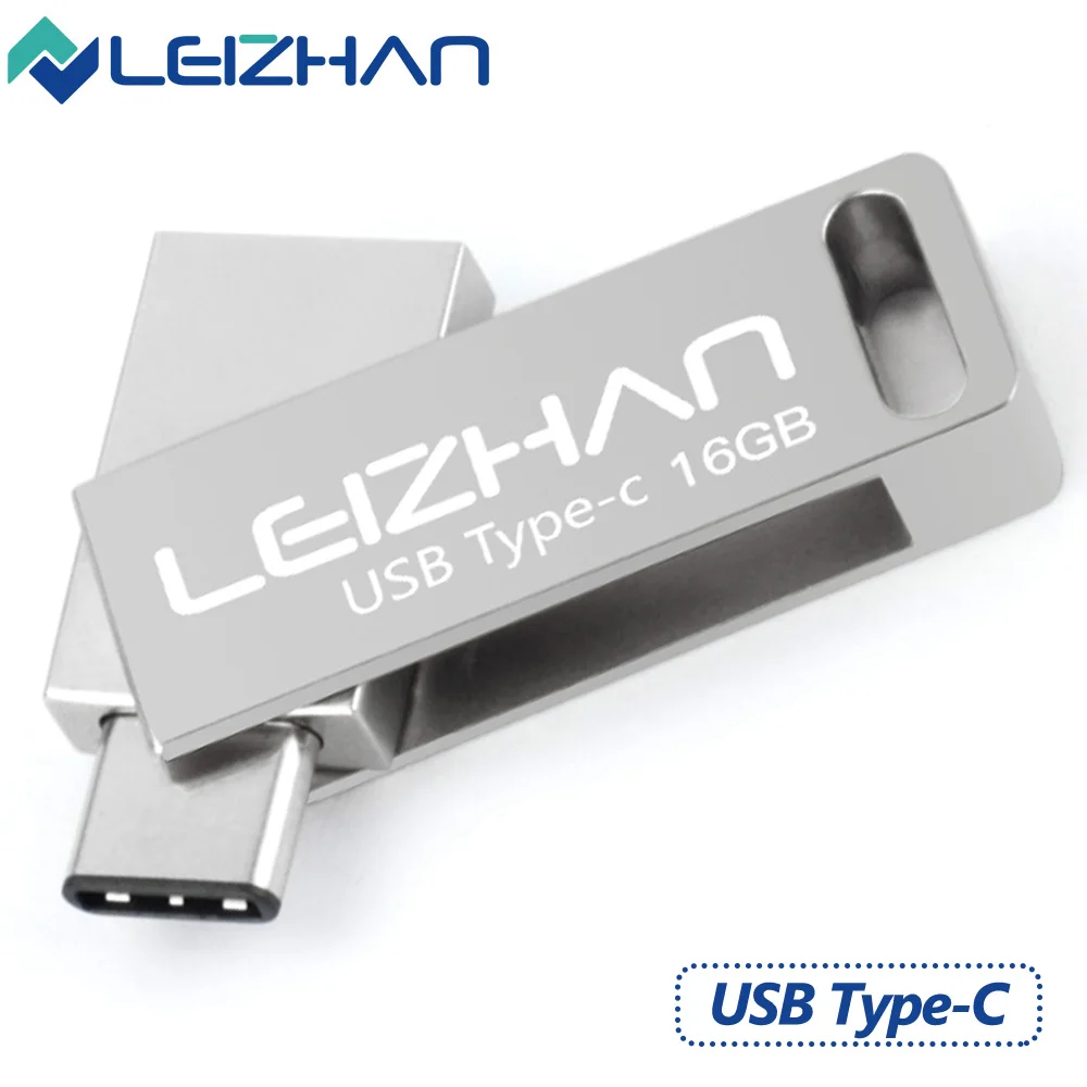 

LEIZHAN High Speed Photostick TYPE-C USB Flash Drive 64GB Metal USB C Memory Stick Pendrive Pen Drive 32GB tipo c flashdrive 16G