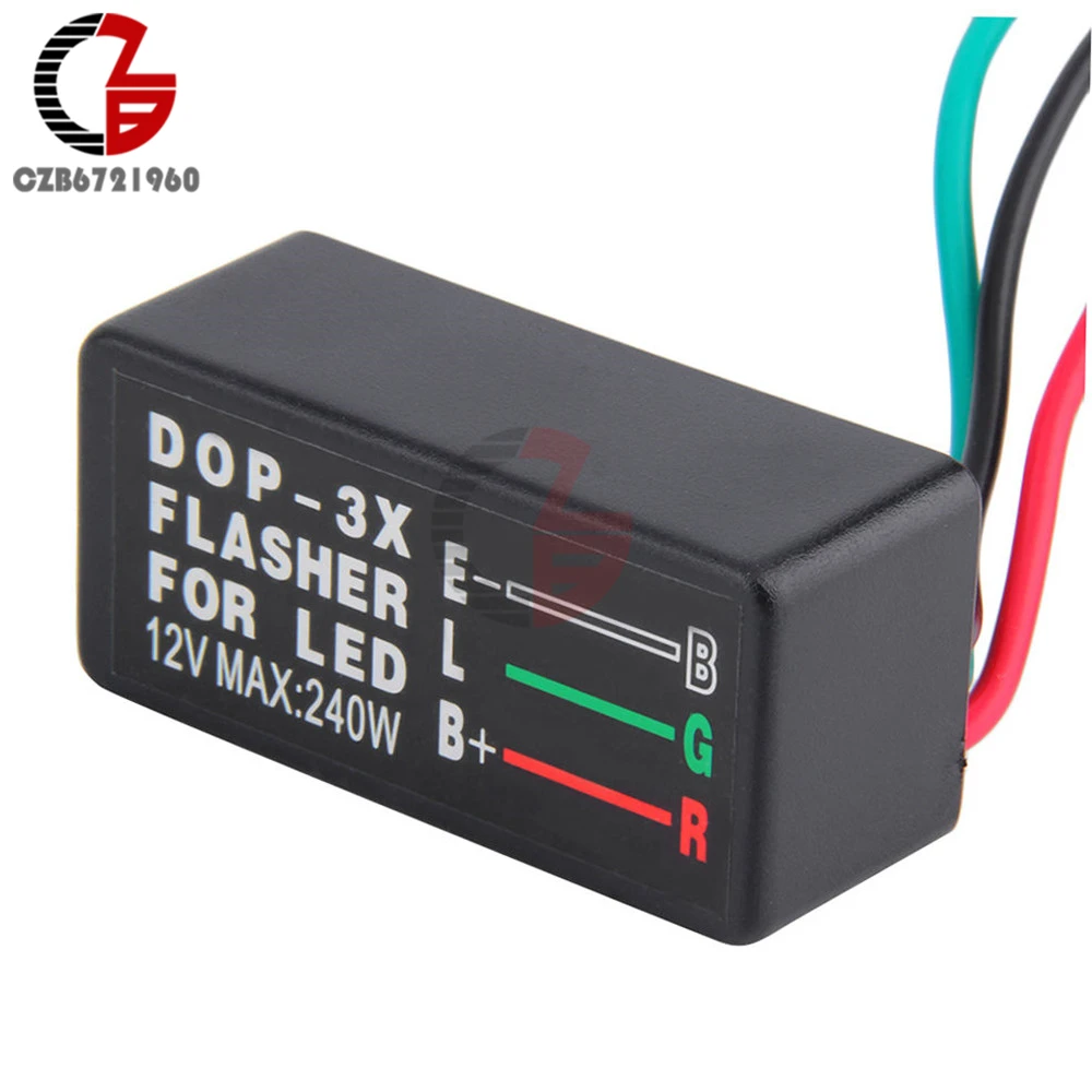 DC 12V 240W 3-Pin указатель поворота сигнала реле для мотоцикла ATV лампы светодиодный светильник