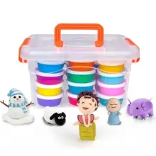 24 шт цветной пластилин, набор для моделирования, глина, сухой свет, сделай сам, Песочная слизь, мягкие креативные игрушки глиняные для детей