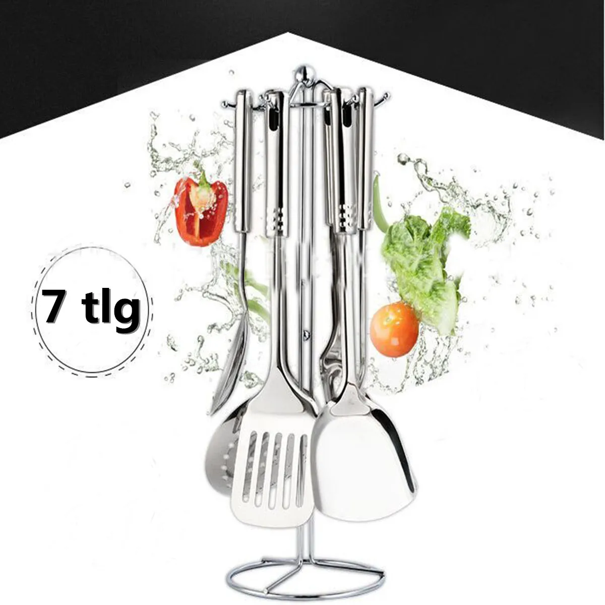 7 PCS Kitchen Tool Set Stainless Steel Cooking Tools Utensils Spoon Utensil 7 PCS Kitchen Tool Set Stainless Steel Cooking Tools Utensils Spoon Utensil