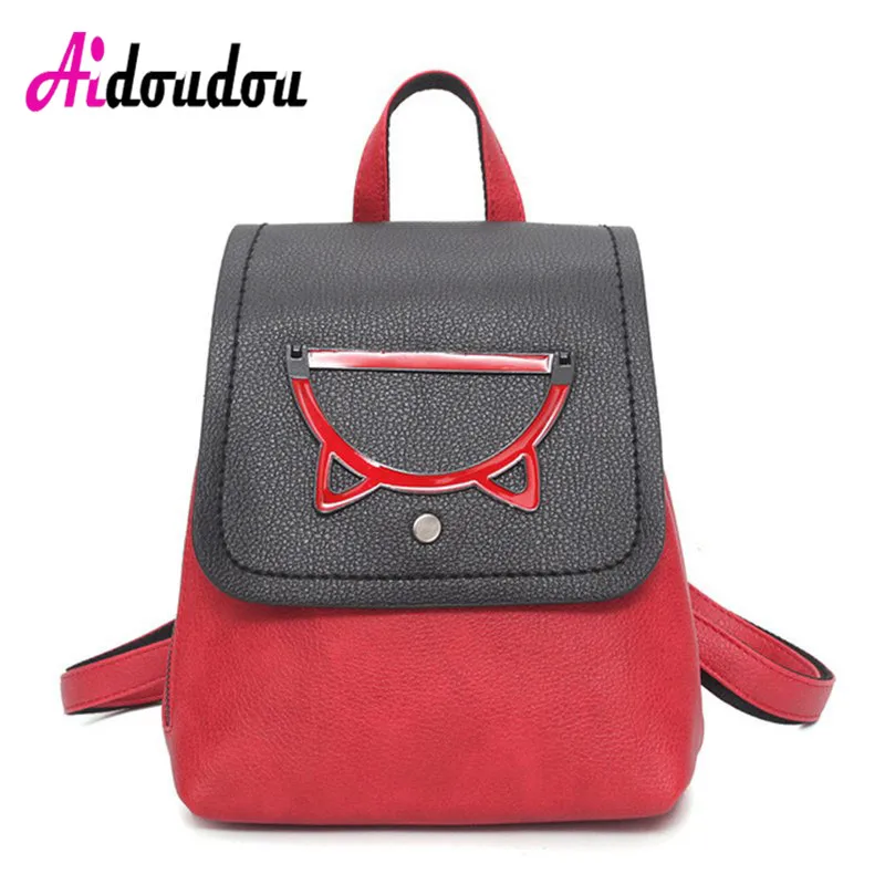 

Mochilas Feminina Women Backpack Kawaii Backpack pu Leather Backpacks For Teenage Girls Back Pack cat Bolso Mochila Mujer