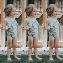В Великобритании; летний детский комплект для девочек; Лебединое бикини; купальный костюм