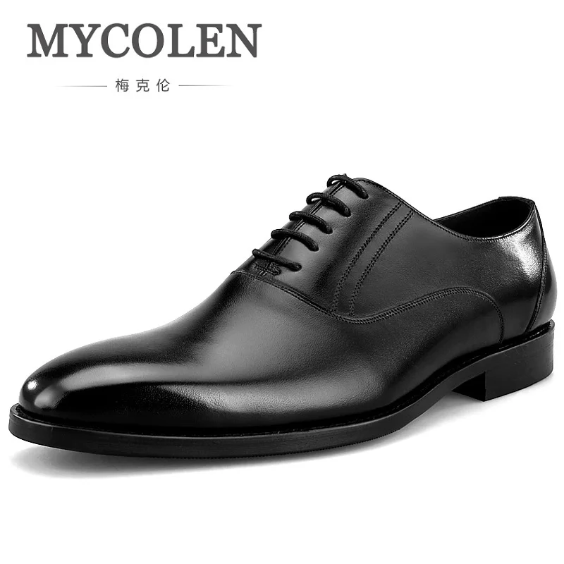 

MYCOLEN Luxury Fashion Men Shoes High Quality Men Formal Shoes Lace-Up Men Business Oxford Shoes Brand Men Pointy Shoes
