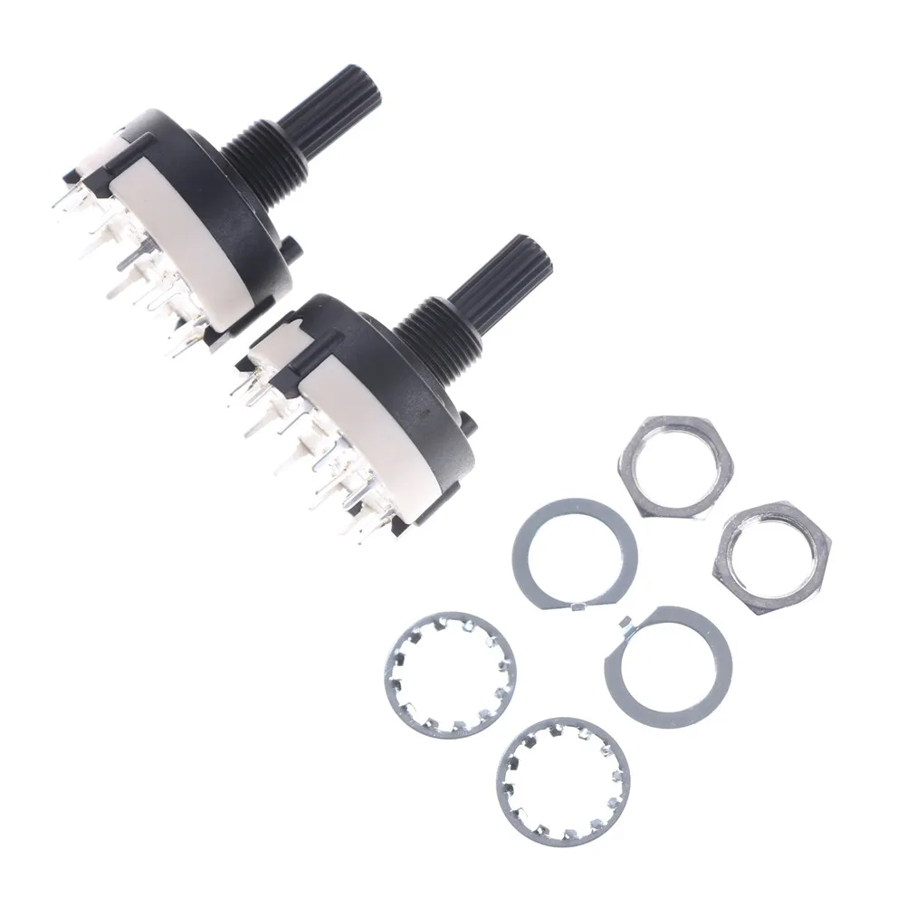 

High Quality 2pcs 1 Pole 12 Position Custom Wiring ROTARY SWITCH Whosesale