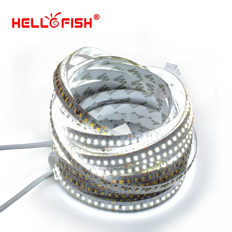 Hello Fish 5 м 3014 Светодиодная лента 204 светодиодный 12 В постоянного тока гибкая светодиодная лента светодиодный светильник белый/теплый белый