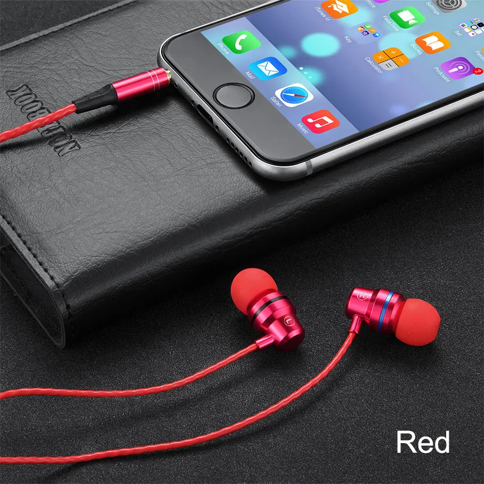 Earphones Metal Magnetic Stereo sports Bass Headset 3.5mm In-Ear Earbuds Earphone With Microphone headphones for Smart Phone (13)
