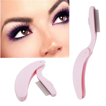 

Portable Mini Eyelash Extension Tool Foldable Eyelash Comb Make Up Brushes Tools Women Eyebrow Eyelash Comb