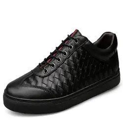 Черный обувь, плотно сидящая на ноге повседневные деловые туфли Осень дышащая мужская обувь