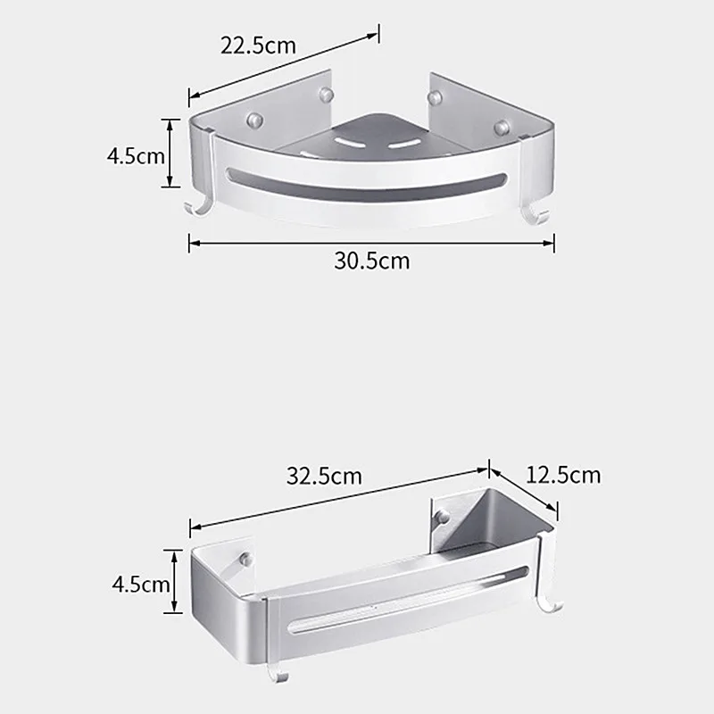 Ванная комната душевая угловая полка для ногтей свободное пространство алюминиевый Душ Caddy Настенный Ванная корзина шампунь мыло органайзер для хранения