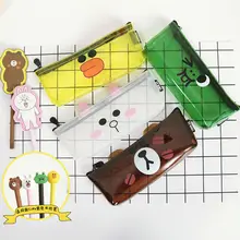 Creative transparent Pencil Case kawai pen bag school office supplies high quality cute funny birthday gift send children