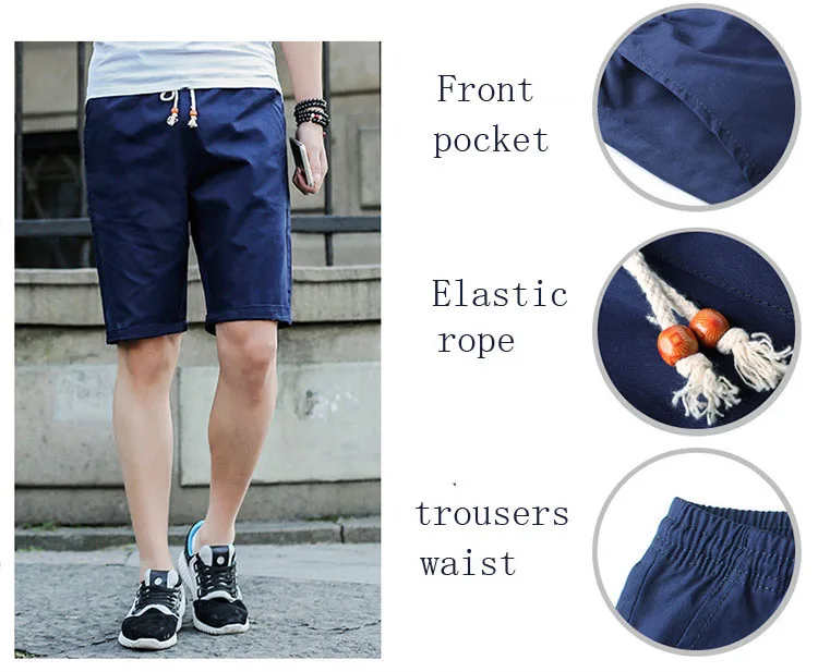 bermuda masculino men short mens shorts  cotton 12