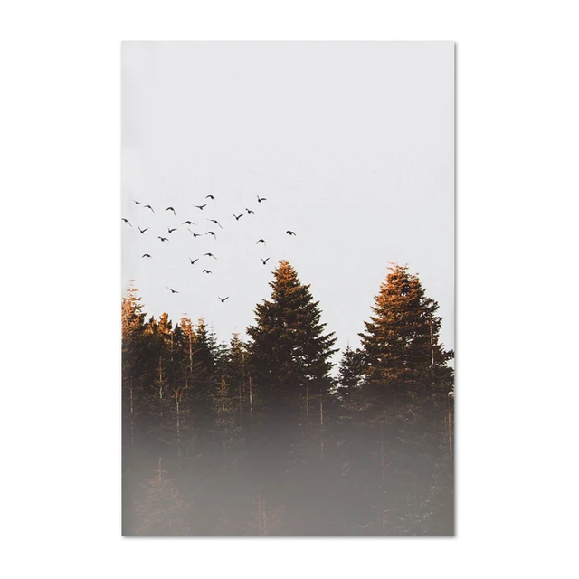 Canvas Wall Decor Forest Landscape Decoration Canvas Poster Nordic Style Succulent Wall Art Print Nature Painting Decorative Picture-50X70Cmx2 Unframed