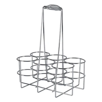 

6 Bottle Freestanding Countertop Wine Rack Portable Stainless Steel Wine Storage Holder 25x17.5x33cm For Home Bar Display