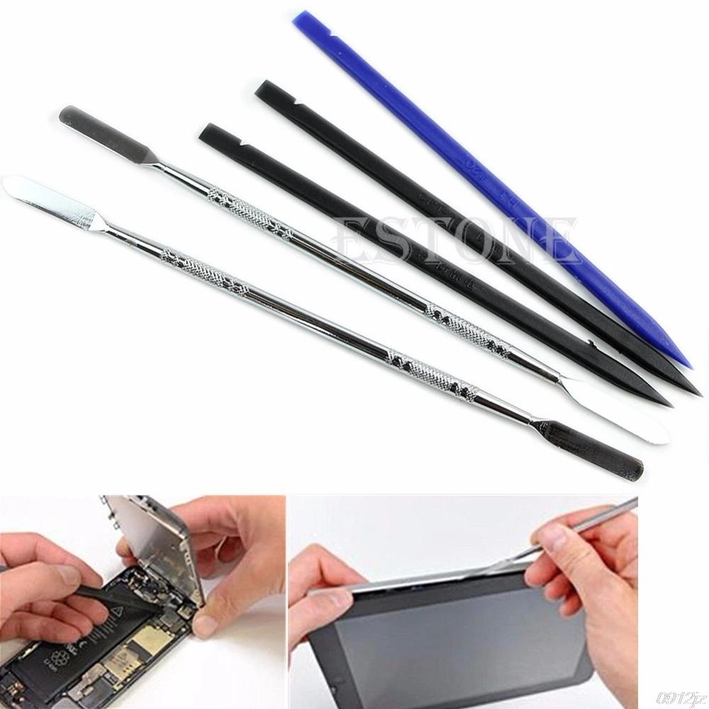 

5Pcs Metal Plastic Spudger Set Repair Opening Pry Tool For iPad 5 4 3 2 & Phone C90A New Drop ship
