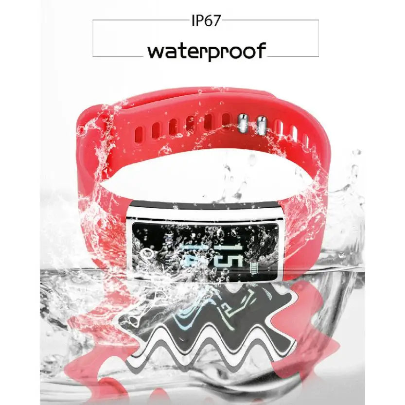 Smart Band M18 Color Screen Metal Frame Pedometer Heart Rate Blood Pressure Oximetry Waterproof USB Charged Portable