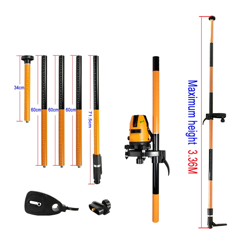 Лазерный нивелир XEAST 2,85 м/3,36 м, лазерный штатив Nivel для лазерного уровня, регулируемый металлический телескопический стержень SPCC