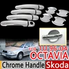 For Skoda Octavia Mk1 1U 1U2 1996-2004 Chrome Door Handles Covers Trim Set of 4pcs Car Accessories Stickers Car Styling 2000 ► Photo 1/6