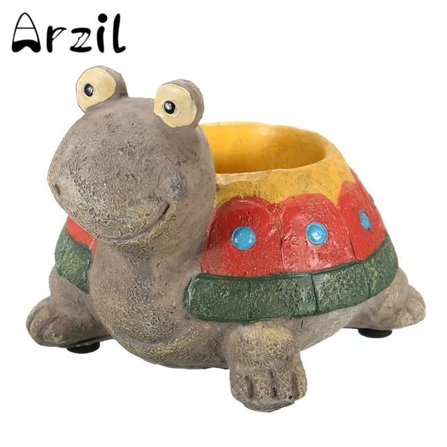 Storage Box Turtle Resin Flower Pots Planter Shape Succulent Storage Box Turtle Resin Flower Pots Planter Shape Succulent Plants Art Desktop Bonsai Home Garden Balcony