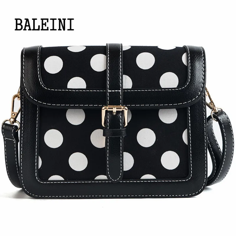 

BALEINI 2018 New fashion small square bag Simple fashion cover shoulder bag Ladybug pattern Lady Messenger bag Student side bags