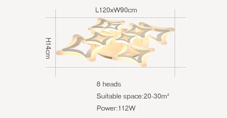 Современный теплый светодиодный потолочный светильник акрил звезда потолочный светильник для Гостиная Спальня Детская комната Белый