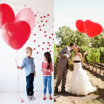 

50pcs/lot 36" Giant Latex Balloons Heart shaped Helium Balloon Wedding Birthday Party Decoration Balls Gifts Toys Globos Balony
