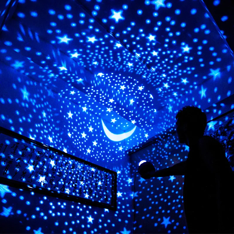 Lucky Fish Starry Sky Projector LED Night Light Remote ...