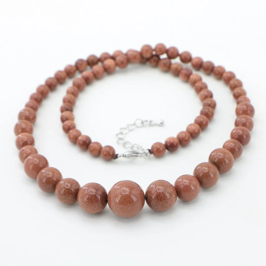 1 Natural Stone gold Sand Beads Necklace Earring ear nail Fashion DIY Jasper Chalcedony (13)
