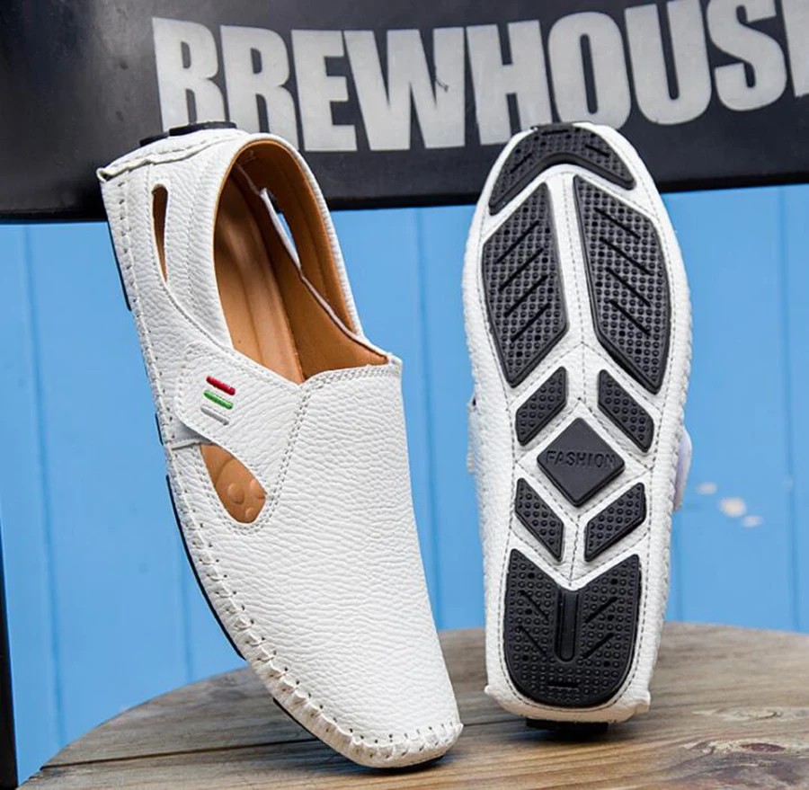 branco Verão Em Peas Sapatos Sapatas Grande Tamanho amp; Novo azul Respirável Deslizamento Explosão Calçados Hook Loop Modelos Preguiçosas Homens Preto Dos Casuais 0rw0q1n