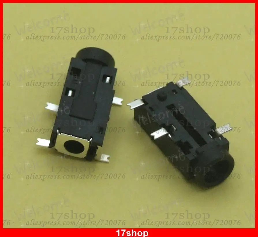 1000PCS 4 Pin SMT SMD 1 8 3 5mm Jack Stereo Audio Socket for Headphones PJ 381