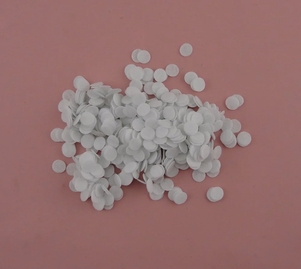 

1000PCS 8mm White round felt pads for flower brooches'back,round felt spacers non-woven circles patches appliques