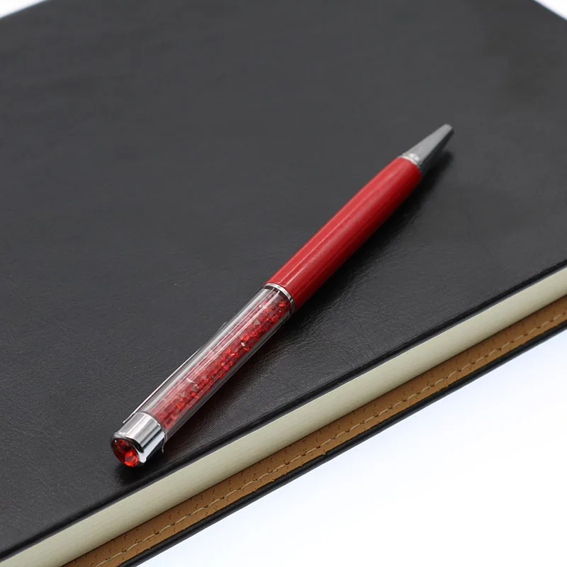 Шариковая ручка с водяным покрытием, модные креативные Стразы, металлическая ручка, офисные канцелярские принадлежности, школьная шариковая ручка 1,0 мм, шариковая ручка, 2 шт - Цвет: A