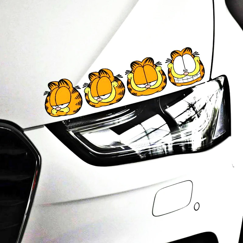 Милые наклейки Aliauto Garfield забавные с выражениями для Ford Mondeo MK4 Focus 2 3 C max S Ranger Kuga