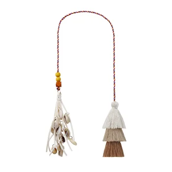

Fashion Handmade Tassel Keychain Shell Tassel Pendant Pompom Key Chains Bohemian Accessories for Women Bags Colorful Trinket
