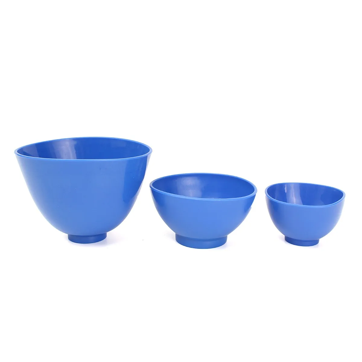 High Qualitiy 3pcs Dental v Rubber Mixing Bowl Plastic Flexible Medical