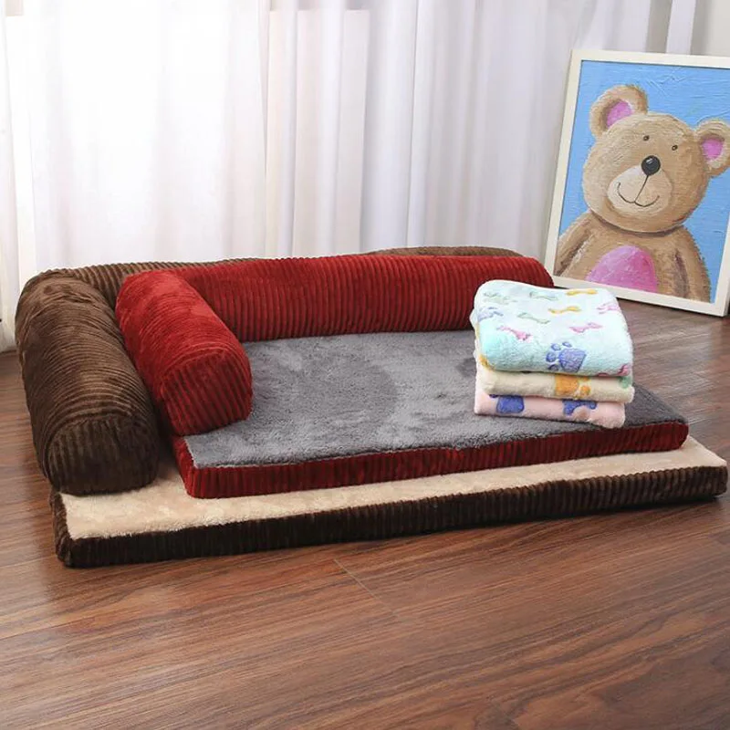 Large Dog Bed Sofa Dog Cat Pet Cushion For Big Dogs Washable Nest Cat Teddy Puppy Mat Kennel Pet House