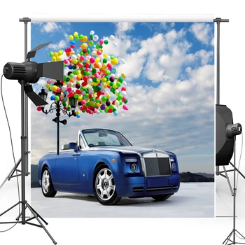 

Balloon New Fabric Flannel Photography Background For Wedding Car Vinyl Backdrop For Children photo studio S212
