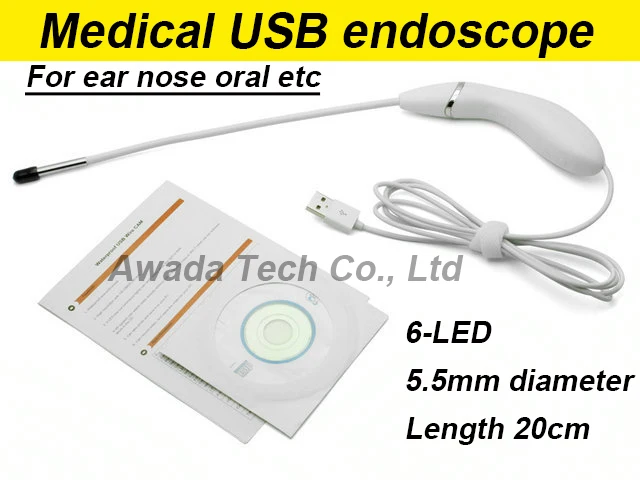 2017 USB Intraoral camera 6 led waterproof USB ear nose Camera Medical otoscopio endoscope borescope otoscope