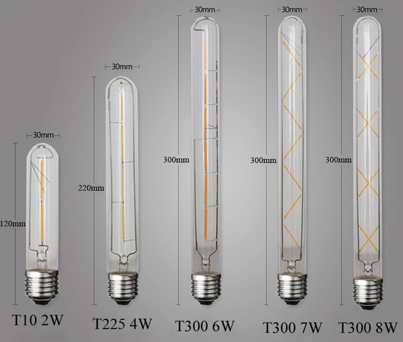 Светодиодный светильник Эдисона в винтажном стиле T185 T225 T300 8 Вт лампочка E27 110 В 220 В Lampara Ретро светильник с пламенем для домашнего декора
