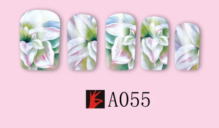 48 шт переводные наклейки для ногтей с горячей водой, цветные наклейки для ногтей с цветком, A049-096SET для красоты