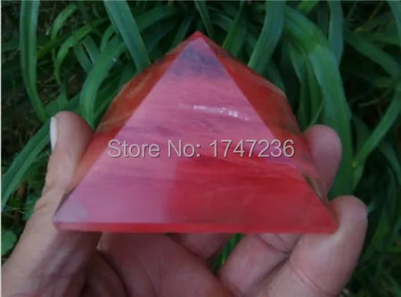 

Smelt red quartz crystal pyramid