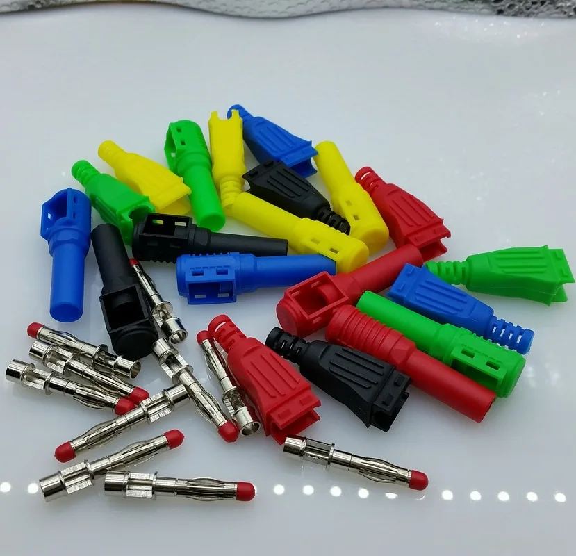 

10pcs/lot 4mm right angle banana plug 5 colour banana plug