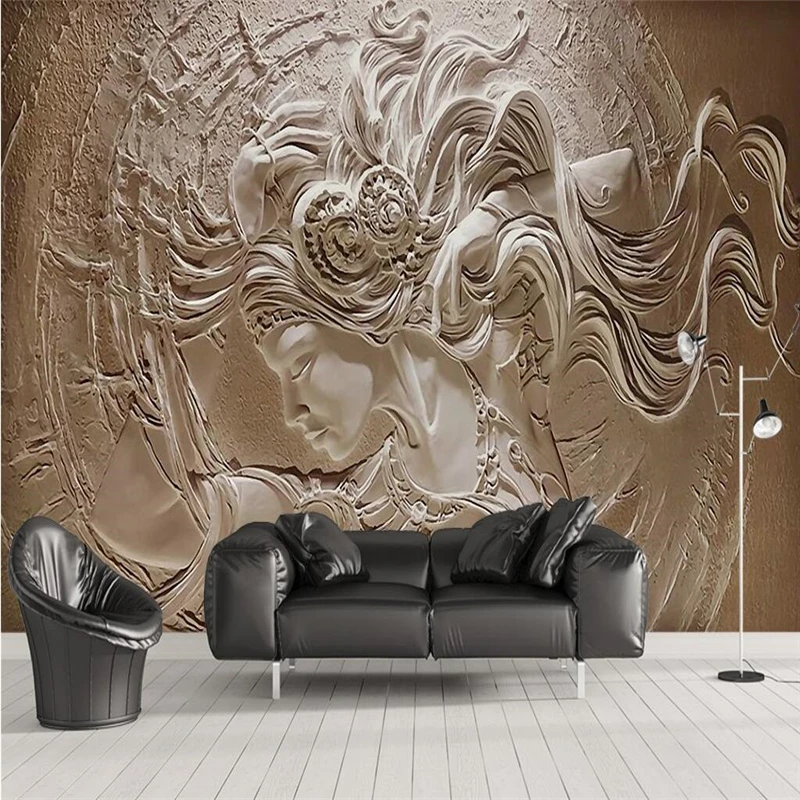 

beibehang Large wallpaper mural custom any size 3D three-dimensional embossed beauty background wall paintings papel de parede
