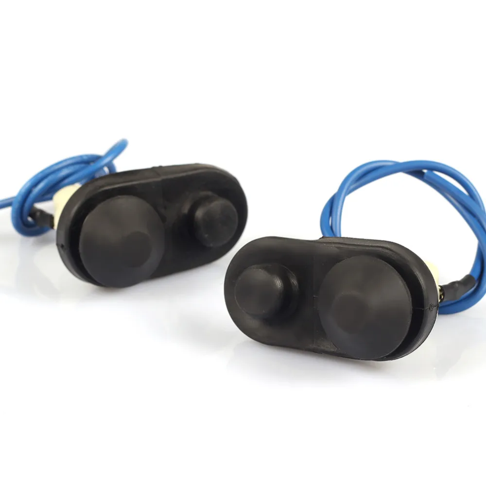 2 Pcs Universal Car Auto Interior Black Push Button Door Light Lamp