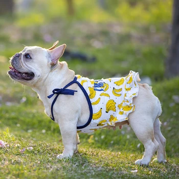 

[MPK Store] New Banana Design Dog Apron, Dog Clothes, Puppy Clothes, Dog Dress, French Bulldogs Pugs