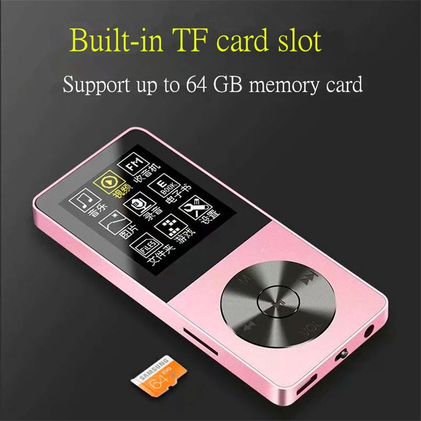 16 ГБ Мини Спортивный MP3 музыкальный плеер JS 09 TFT экран HIFI Поддержка TF карта