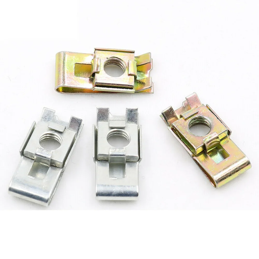 

20 Pieces Carbon Steel Clip Nut Insert Nuts Hardware Accessories M3 M4 M5 M6