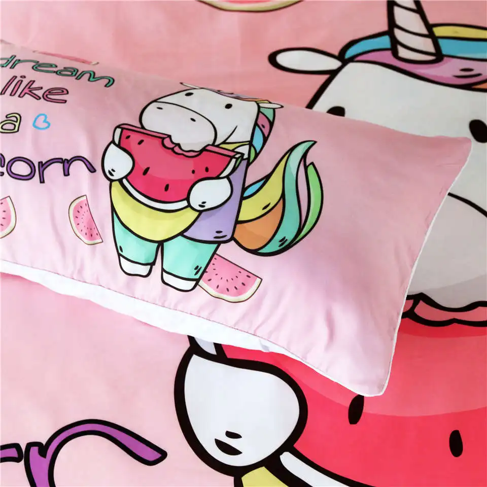 Unicorn Cartoon Bedding Set -Unicorn Fashion