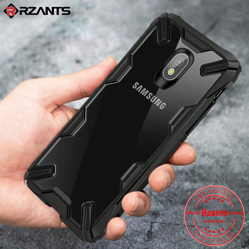 

Rzants Phone Case For Samsung Galaxy J7 Pro Case Transparent Hard PC Back Dual-Layer Reinforced Frame Anti-Fall Slim Cover
